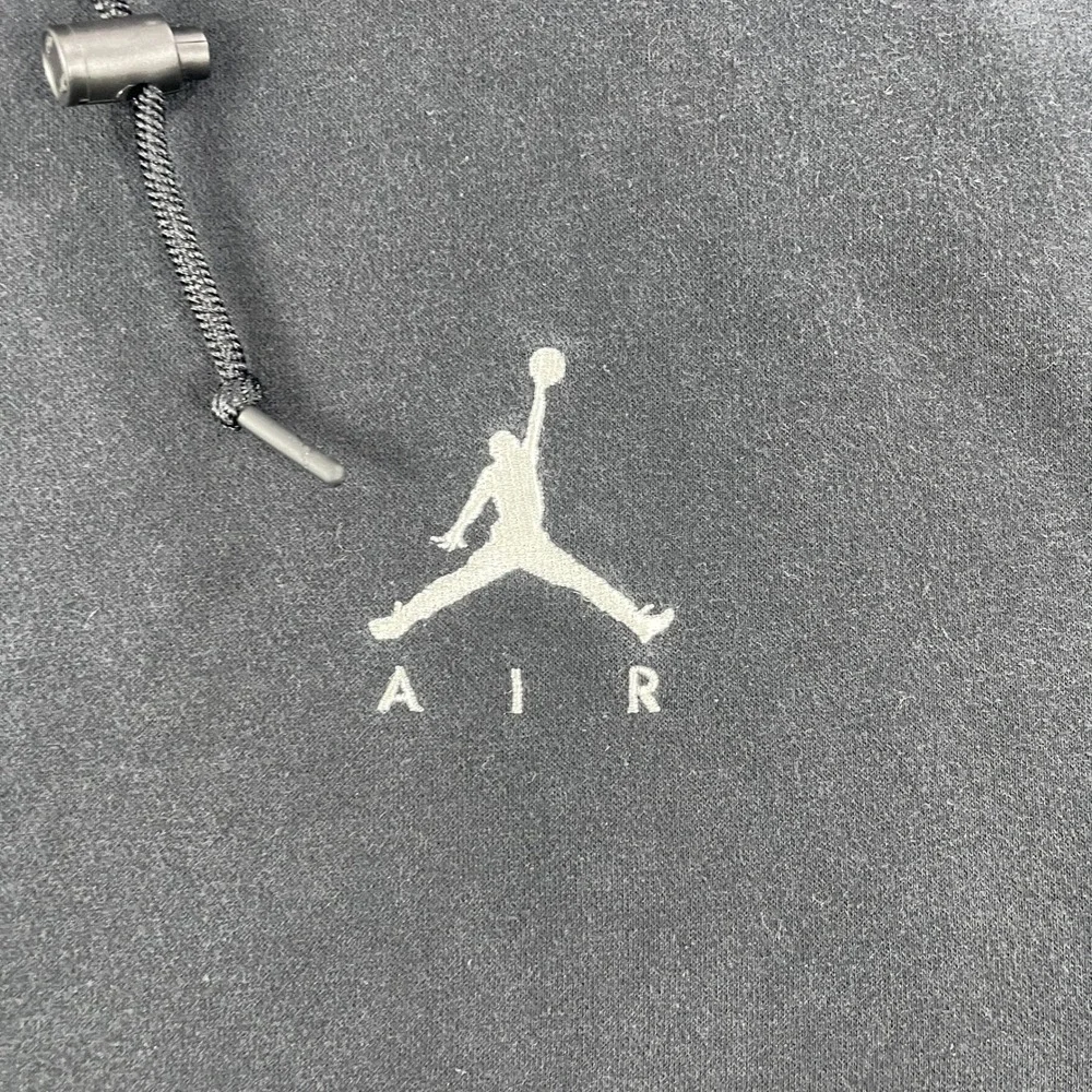 Jordan Mens XL Black Full Zip Hoodie Jumpman Air Logo Fleece Sweatshirt
